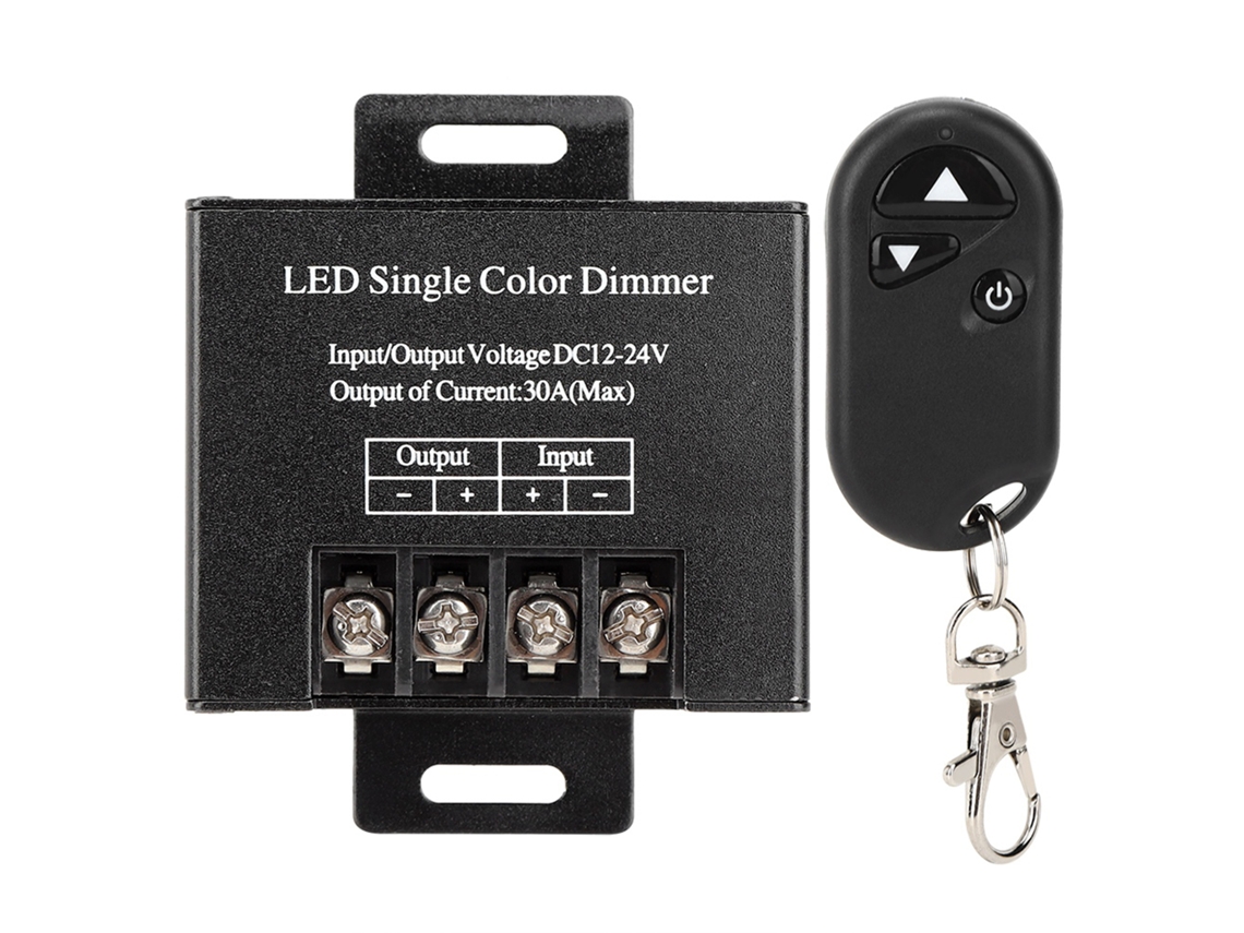 Controlador de atenuación de luz inalámbrico RF 2026 con 3 botones, DC12 24V 30A 720W