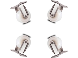 Ruedas giratorias pequeñas de goma, 4 piezas de 2 pulgadas, silenciosas con rodamientos dobles para muebles
