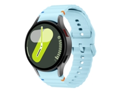 Correa de silicona ondulada XIAOMOYU de 20 mm para Samsung Galaxy Watch 5 en azul claro