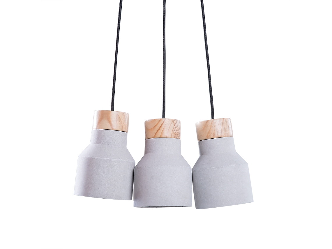 Lámpara de techo BELIANI Baht de Cemento Gris 12x12x19