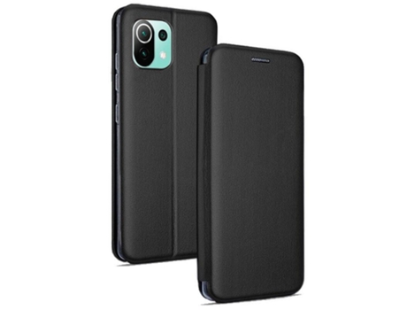 Funda COOL Flip Cover para Xiaomi Mi 11 Lite / Mi 11 Lite 5G Elegance Negro