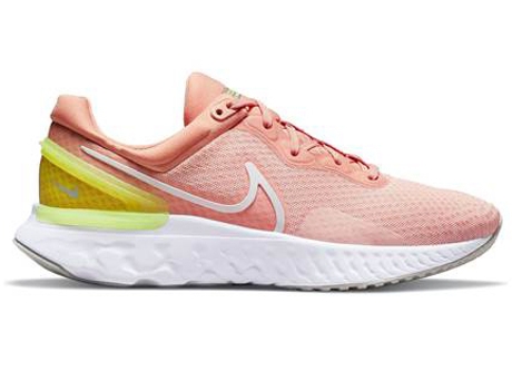 Zapatillas Deportivas NIKE React Miler 3 (Rosa - Material Sintético, Tejido- 37,5)