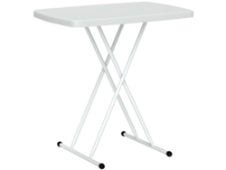 Mesa Auxiliar Plegable De Plástico Ajustable De 76x50x74 Cm.