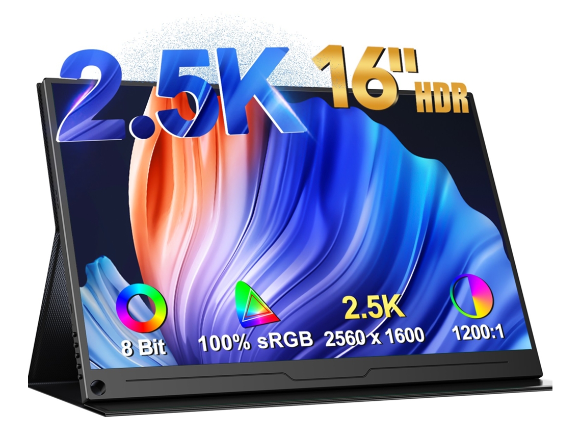 Monitor Portátil Para Gaming Uperfect Freesync Tipo C Hdmi (16" - 2560 X 1600 - Hdr - 400 Cd/m²)