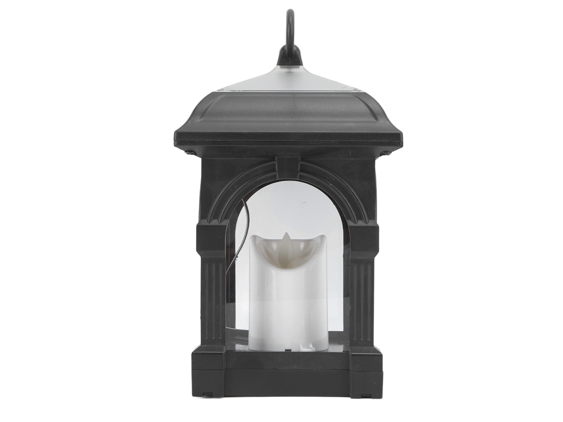 Farol Solar Colgante Para Exteriores Con Luz Cálida Y Efecto De Llama Dinámico Para Jardín Y Patio - Negro