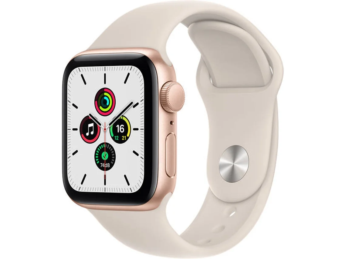 APPLE Watch SE GPS 40 mm Oro con Correa Deportiva Blanco Estrella