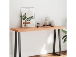 Tablero Mesa | Superficie De Mesa | Tablero De Escritorio Madera Tratada Borde Natural Marrón 140x50x(2-6)cm Wsd13068
