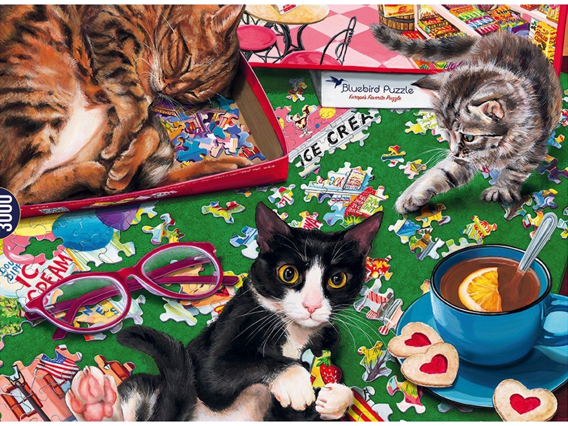 Rompecabezas de animales Bluebird Cats con 3000 piezas