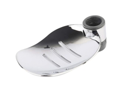 2 Jaboneras Prácticas De Abs Para Ducha De Mano Con Orificio De Drenaje, Color Plata, 22 Cm