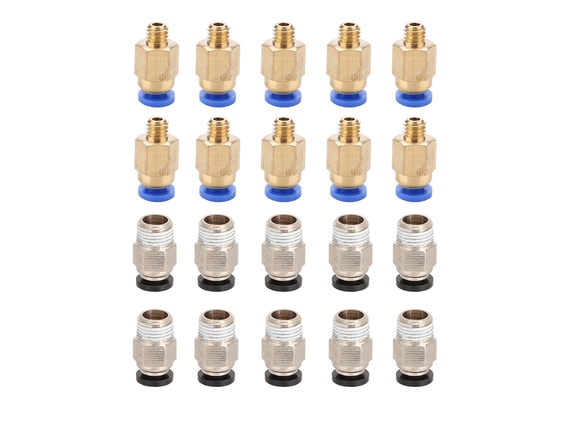 20 Piezas Conector Neumático Recto Pc4 M10 Hembra Rápido Pc4 M6 Empalme Neumático