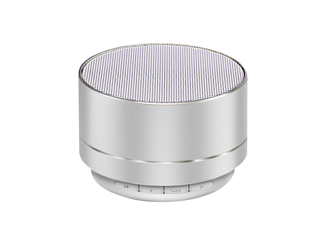 Altavoz Bluetooth inalámbrico, entrada auxiliar, función de llamada, tarjeta TF, alta fidelidad Mdug (plateado)