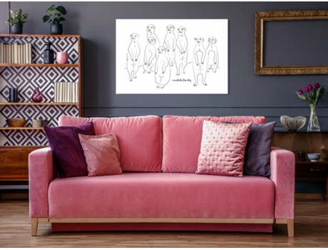 Cuadro ARTGEIST Meerkats Family (1 Part) Wide (60x40)