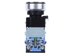 Botón Pulsador Con Luz Azul De 30 Mm, Autoblocante, Gq38, Componente De Control Ac/dc De 24 V.