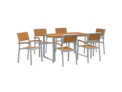 Maison Exclusive - Conjunto De Comedor De Jardín 7 Pcs Gris