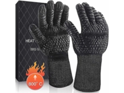 Guantes De Barbacoa Y Horno Resistentes Al Calor Hasta 800°c Talla Universal Cuero Para Cocina, Asado Y Soldadura