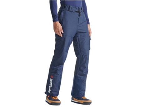 Pantalones SUPERDRY Poliéster Hombre (XL - Azul)