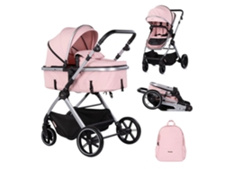 Carrinho de Bebé Pearl Convertible Duo Até 22 Kg de Peso CHIPOLINO Powder Pink