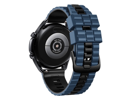 Correa de Silicona bicolor 22mm grano ondulado para Huawei Watch Buds/GT3 SE/GT3 Pro 46mm - azul medianoche/negro