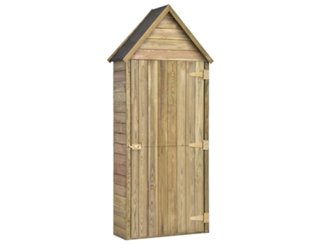 Caseta Herramientas Jardín con puerta VIDAXL Madera de Pino 69,5x32x178cm