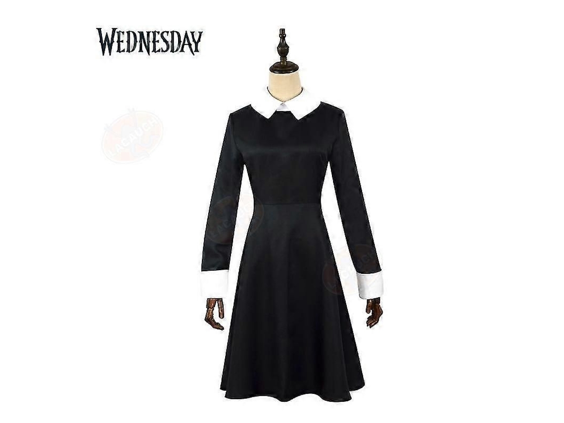 Disfraz De Wednesday Addams De La Academia Nevermore, Uniforme Escolar, Conjunto Unisex.