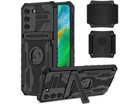 Funda Samsung Galaxy S21 5G HFS-HOUSE Kickstand (Negro)