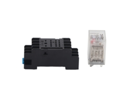 Mini Relé Electromagnético Intermedio Hh54p(my4nj) Con Base Para Talleres De Fábrica.