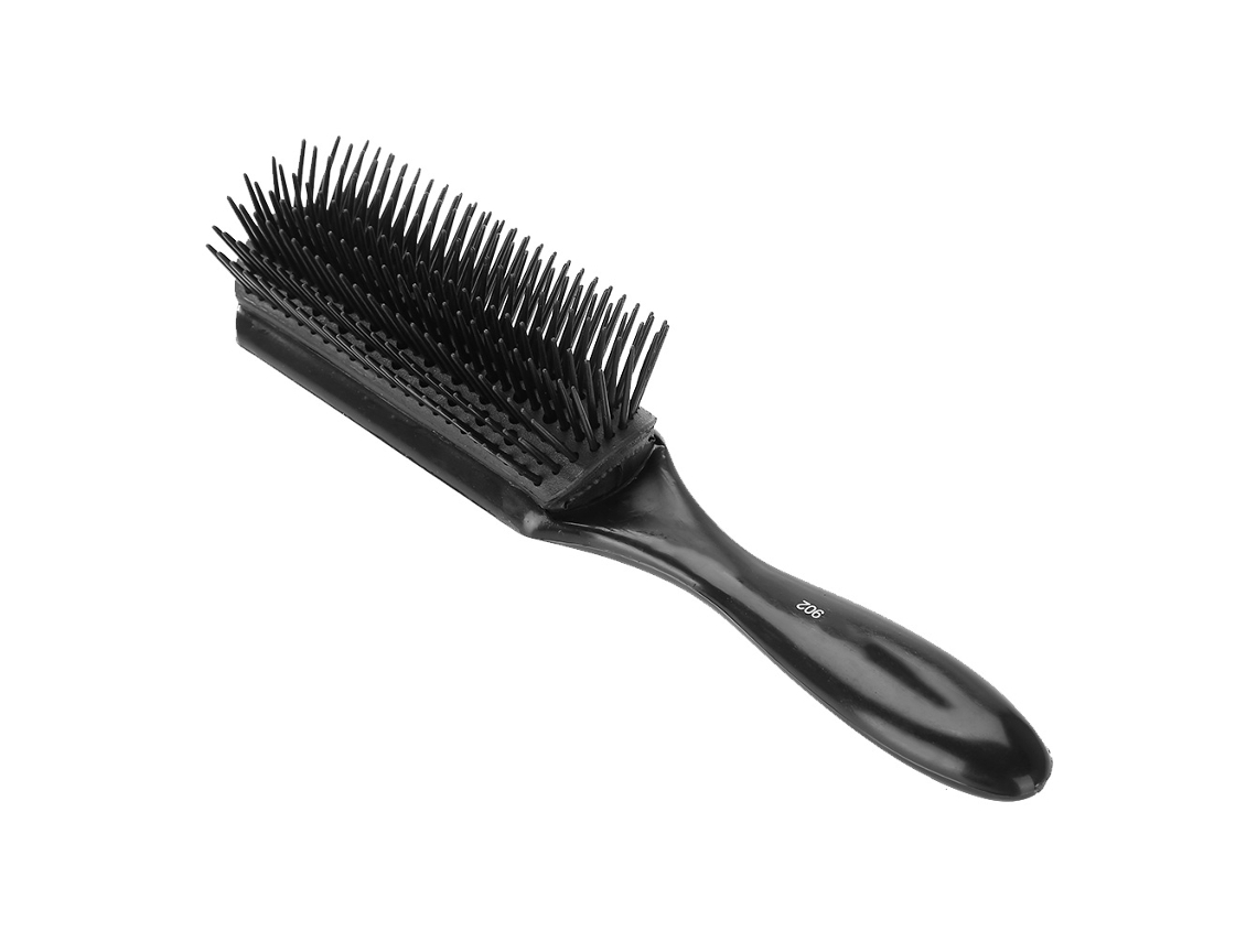 Pente De Cabelo Revestido Anti-estático Com Nove Linhas Para Cabelo Cacheado E Massagem Do Couro Cabeludo