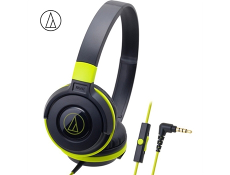 Auriculares cabeza de juego original audio-technica ath-s100is con micrófono bass music para teléfonos móviles computadora amarillo
