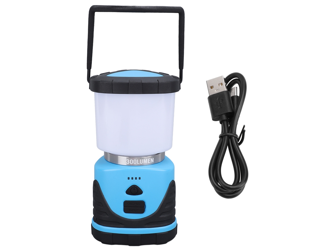 Rebe-linterna De Camping 300lm 3 Modos Ip65 Impermeable Usb Recargable Luz Portátil Para Emergencias Senderismo Y Campamentos Azul