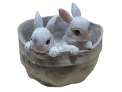 Maceta con forma de conejo para suculentas, decoración de jardín, maceta con forma de animal.