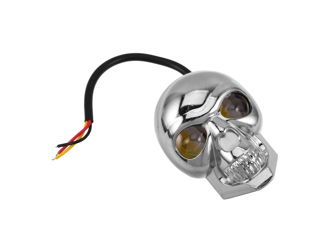Faro Led Con Doble Lente, Forma De Calavera, Iluminación Gótica