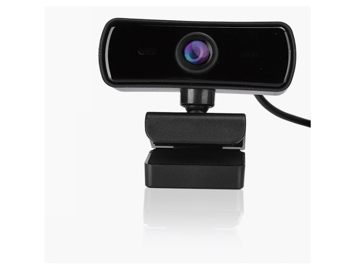 HD Business Webcam, cámara USB con rotación de 360° con micrófono, cámara de computadora con enfoque automático para enseñanza en red (negro) CHRONUS