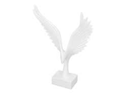 Estatua Abstracta De Águila En Resina Con Alas Geométricas, Decoración Blanca Para El Hogar Y La Oficina.
