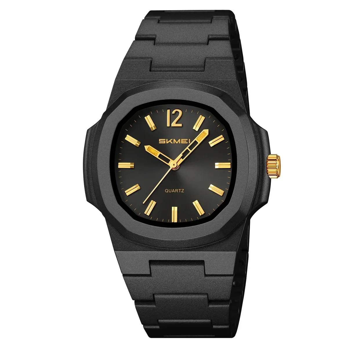 Reloj Deportivo Impermeable (negro Y Dorado) Para Hombre Y Mujer, Elegante Reloj