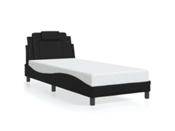 Maison Exclusive - Estructura De Cama Viana Sin Colchón Cuero Sintético Negro 90x200 Cm