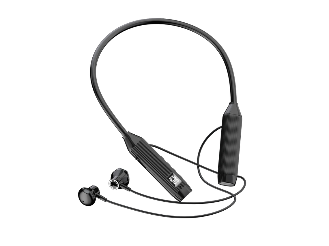 Auriculares Inalámbricos Banda Cuello Inalámbrica Pantalla Led Estéreo YIZHOOD Bluetooth Negro