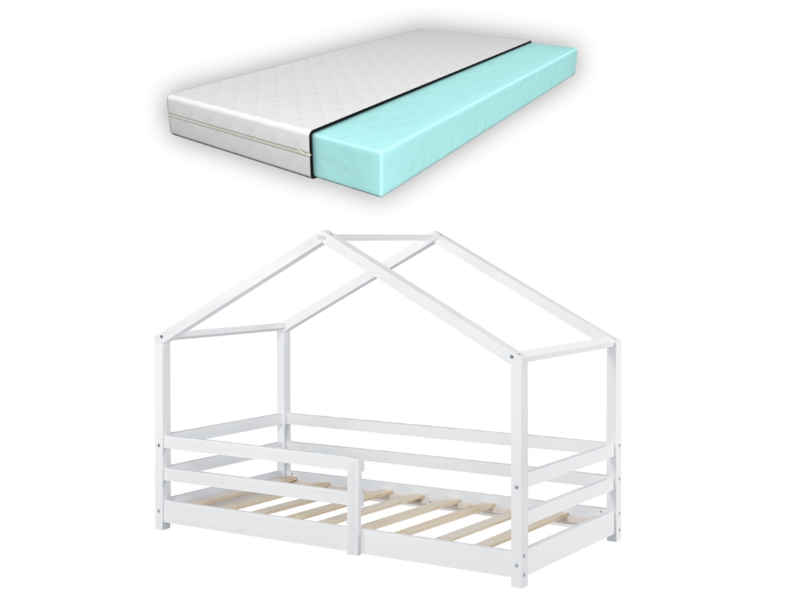 Estructura de Cama Infantil [EN.CASA] (Blanco - Madera - 70 x 140 cm)