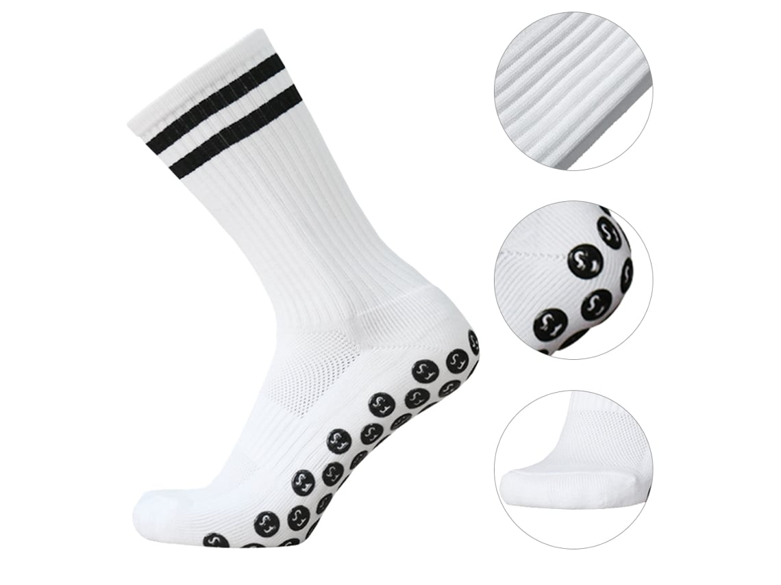Meias De Futebol Antiderrapantes 3 Pares Meias Esportivas Respiráveis Quick Dry Para Futebol Basquete Hóquei