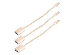 Cable Adaptador (adaptador Otg Para Dispositivos Android) 3 Piezas Nuevo Cable Adaptador Micro Cable Adaptador Otg Oro