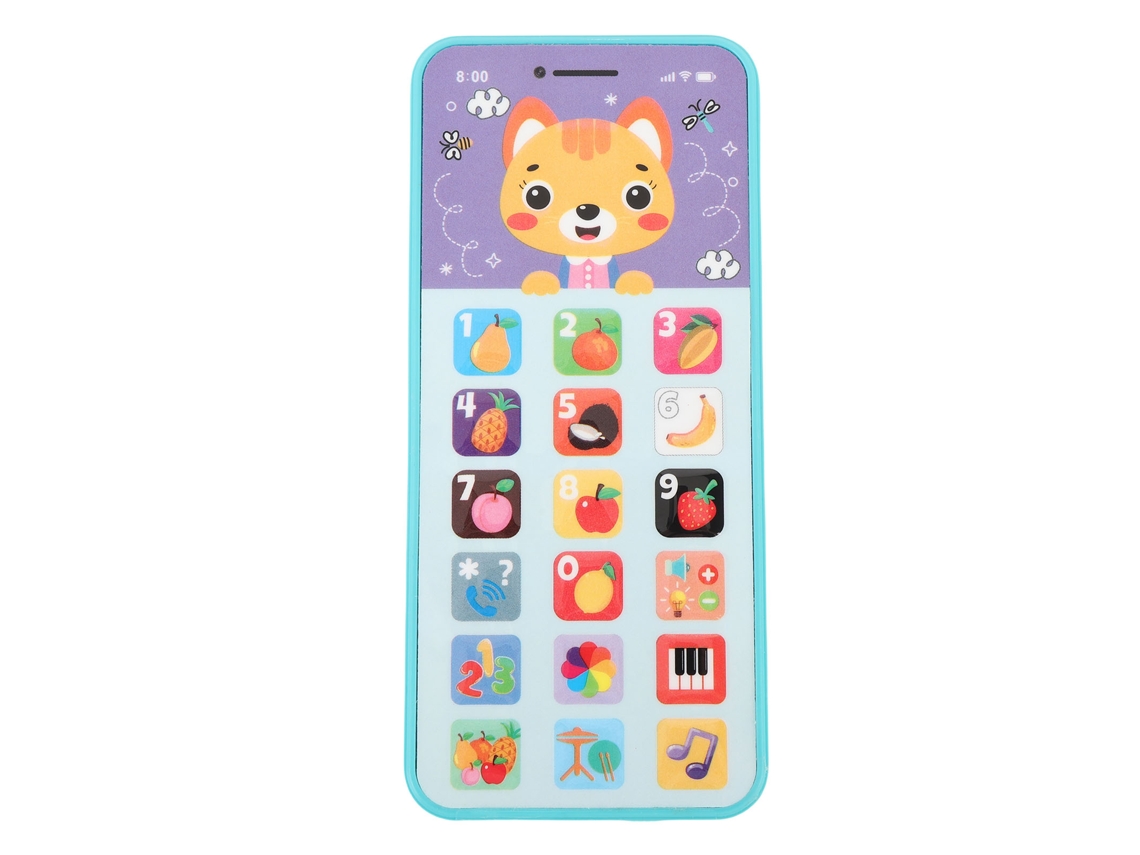 Rebe-brinquedo Telefone Celular Bebê Aprendizagem Inglês Recarregável Simulado Smart Phone Verde Para Desenvolvimento Infantil