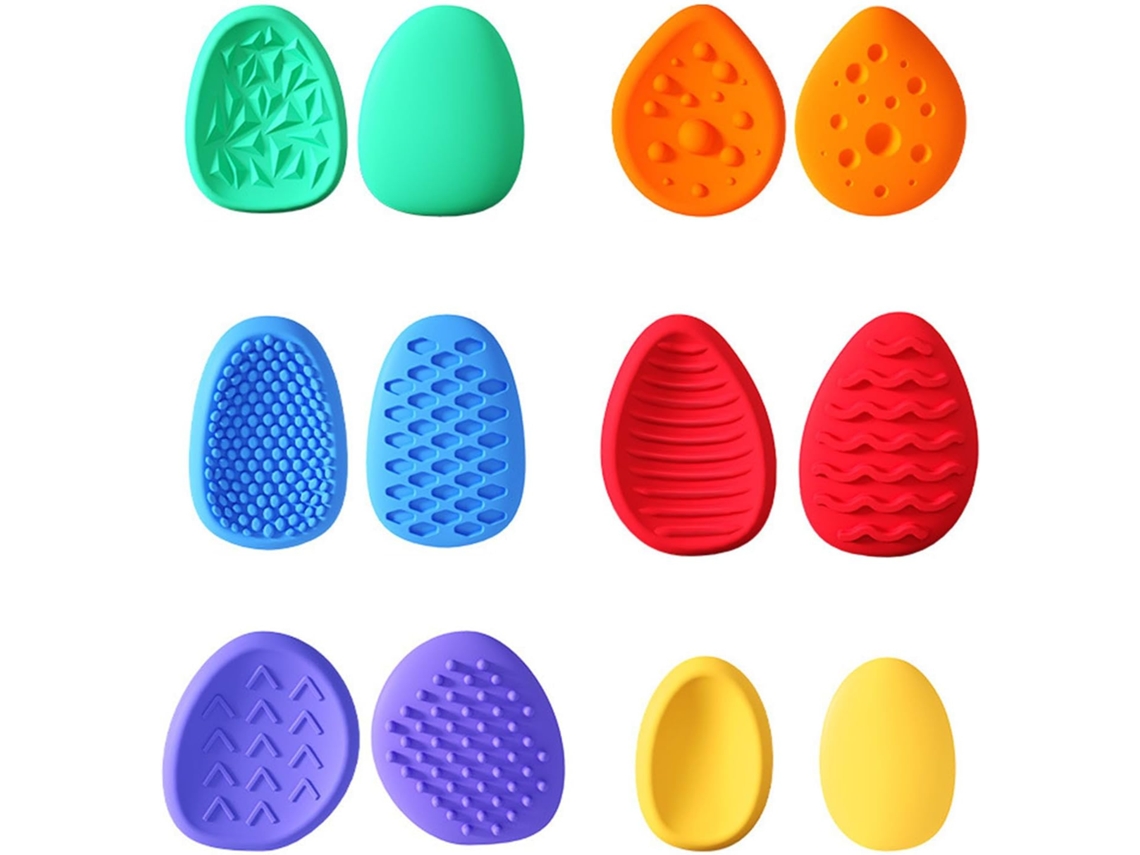 Juego De 6 Piedras Sensoriales De Silicona Suave - Juguete Para La Punta De Los Dedos Para Aliviar El Estrés