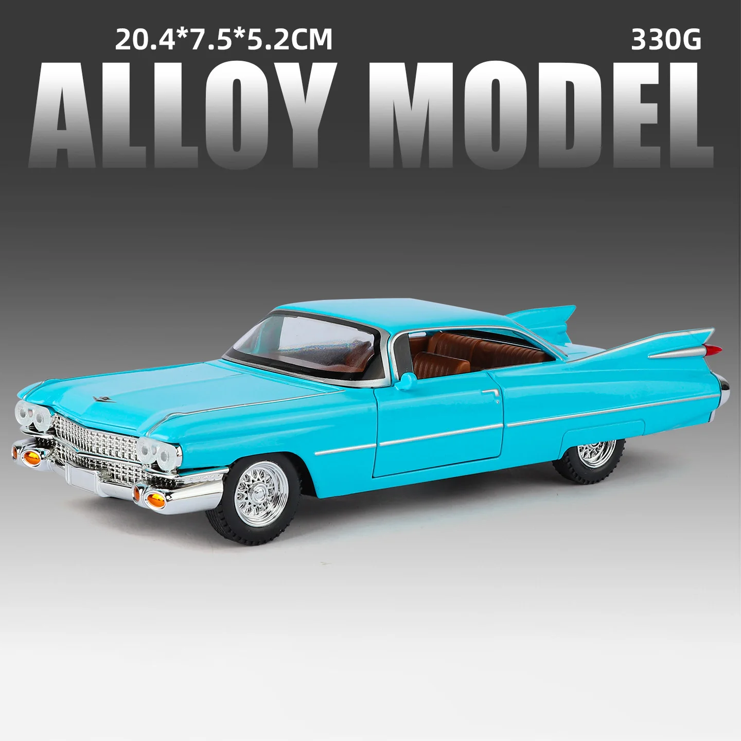 (azul) Coche De Juguete A Escala 1:24, Fabricado En Aleación De Metal Fundido A Presión, Con Efectos De Sonido Y Luz.