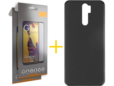 Kit Funda + 2 Protectores de Pantalla Xiaomi Redmi 9 SKYHE Full (Negro)