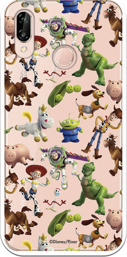 Funda Para Huawei p20 lite oficial de toy story muñecos siluetas silicona flexible y resistente. licencia disney carcasa