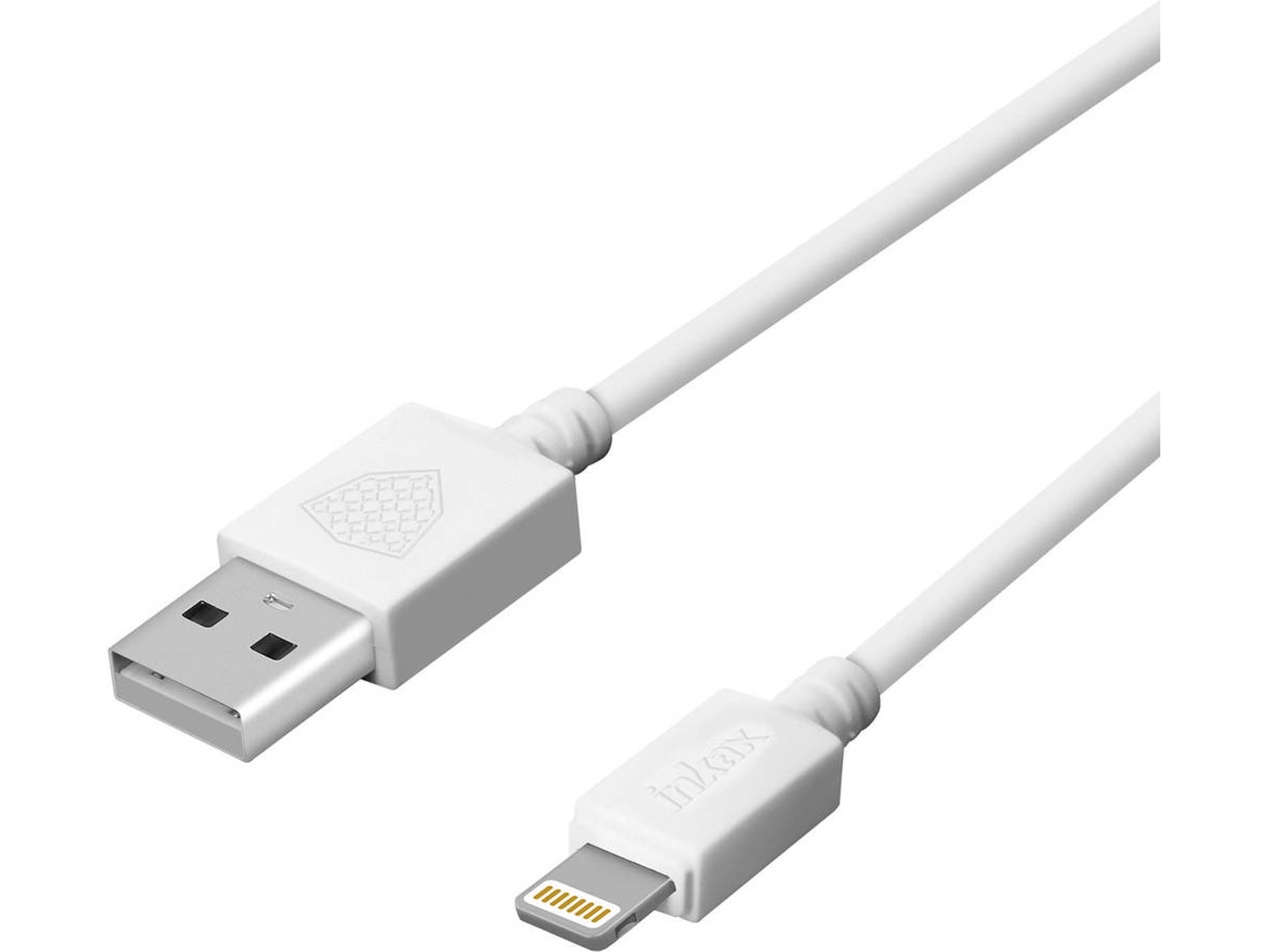 Cable INKAX DATA-KAX-CK49-IP5 (USB - Lightning - 3 m - Blanco)