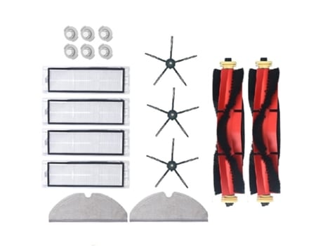 17 piezas de cepillo de rodillo, piezas de repuesto de filtros de Cepillo Lateral de 5 brazos para Xiaomi Roborock S6 S5 Max, accesorios de limpieza