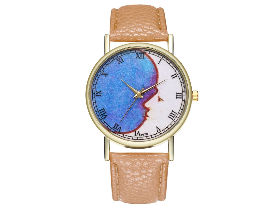 Reloj De Cuarzo Elegante Unisex Casual Simple Y Moderno (beige)