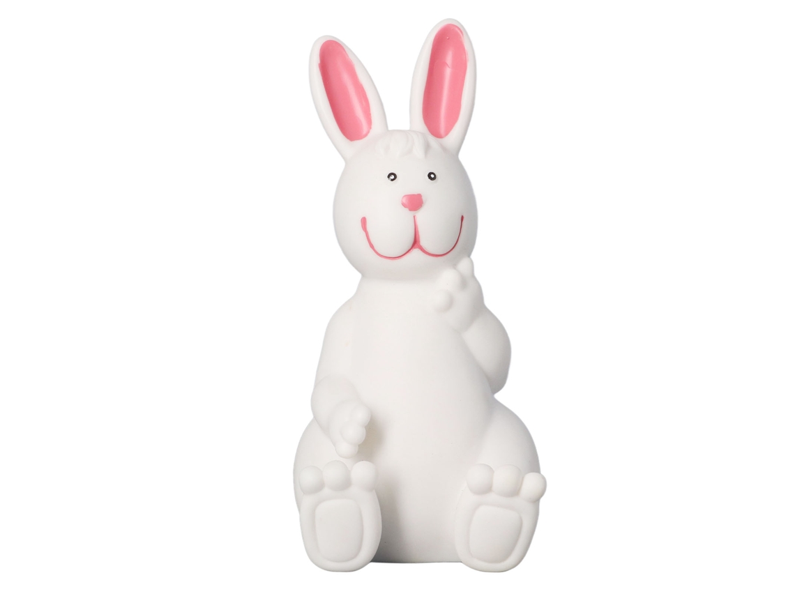 Adorno De Conejo Bonito Suave Cartoon Escultura Decorativa Conejo Simulación Blanca Para Oficina C