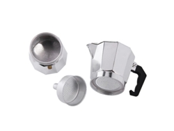 1 Cafetera Para Café Con Leche Plateada.