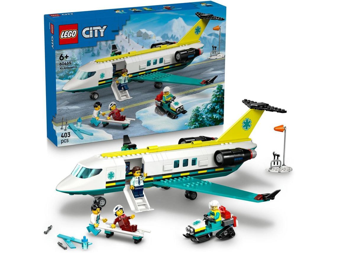 LEGO City: Avión de Ambulancia Aérea de Emergencia 60465 (387 piezas)